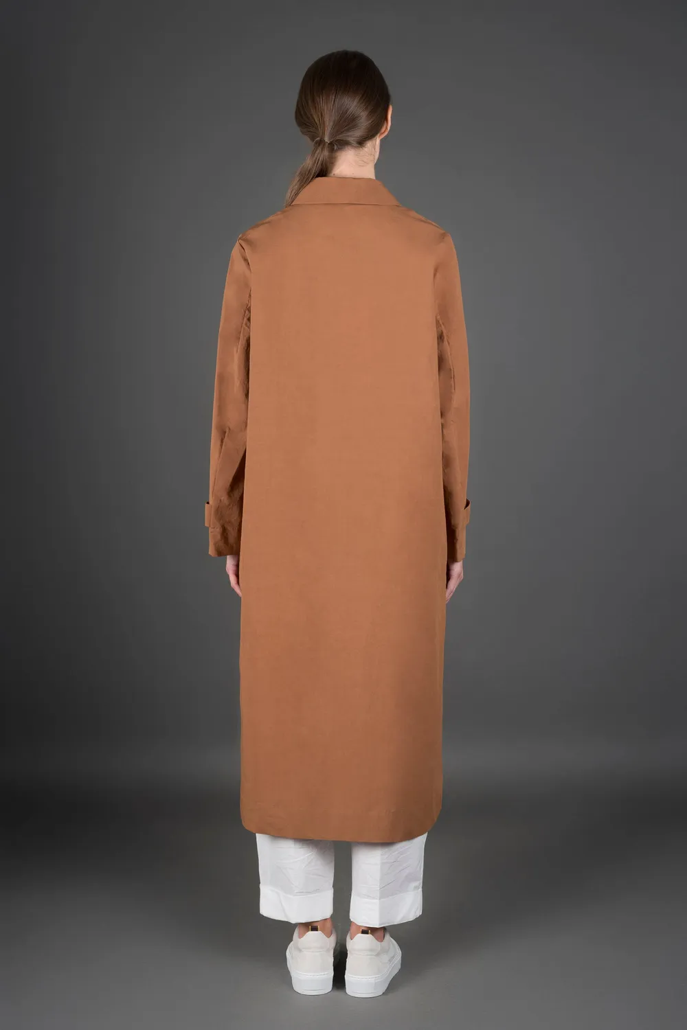 Moorer RIXTA-WFC trenchcoat Ecru – bomull og lin