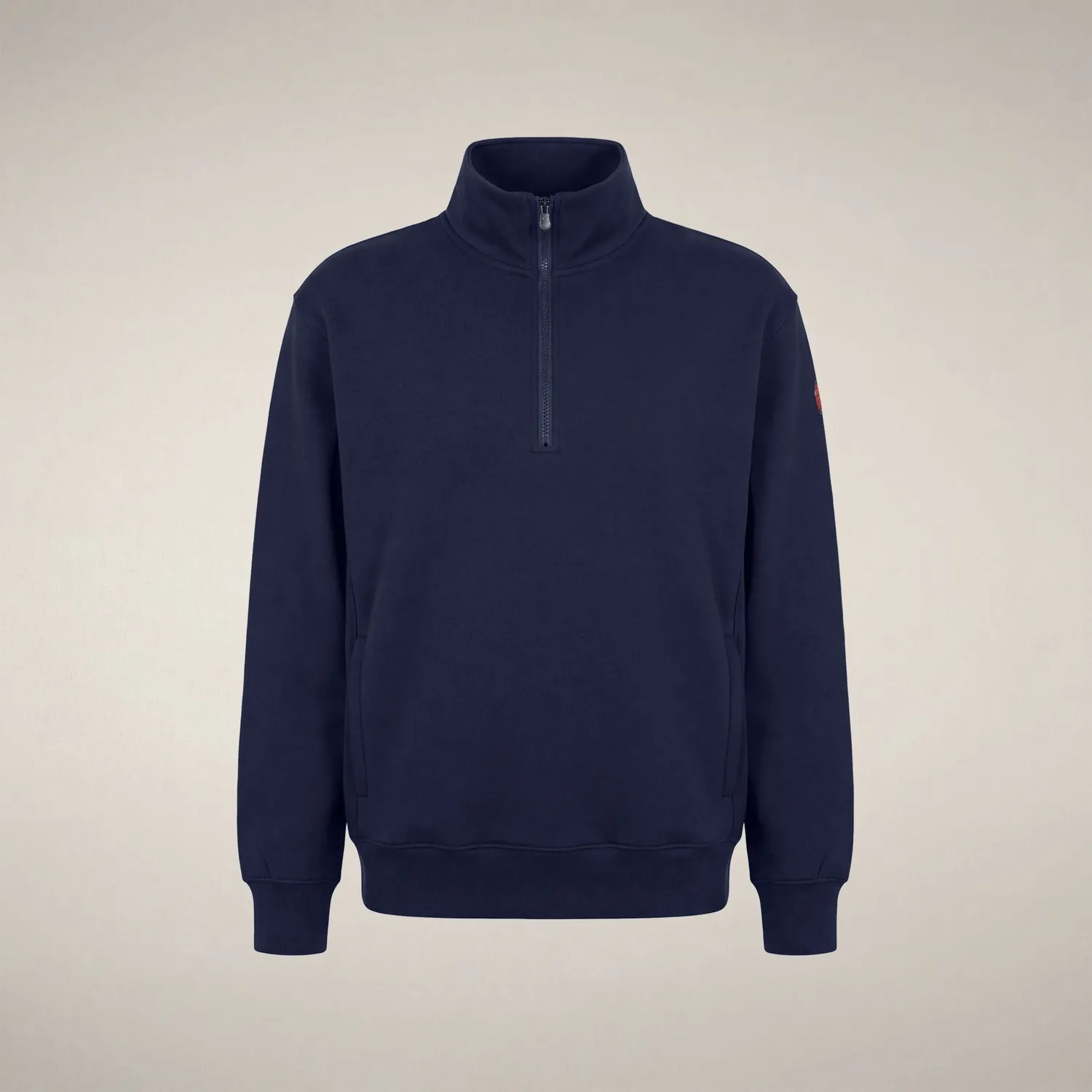Save The Duck Bruin halfzip-genser herre marineblå