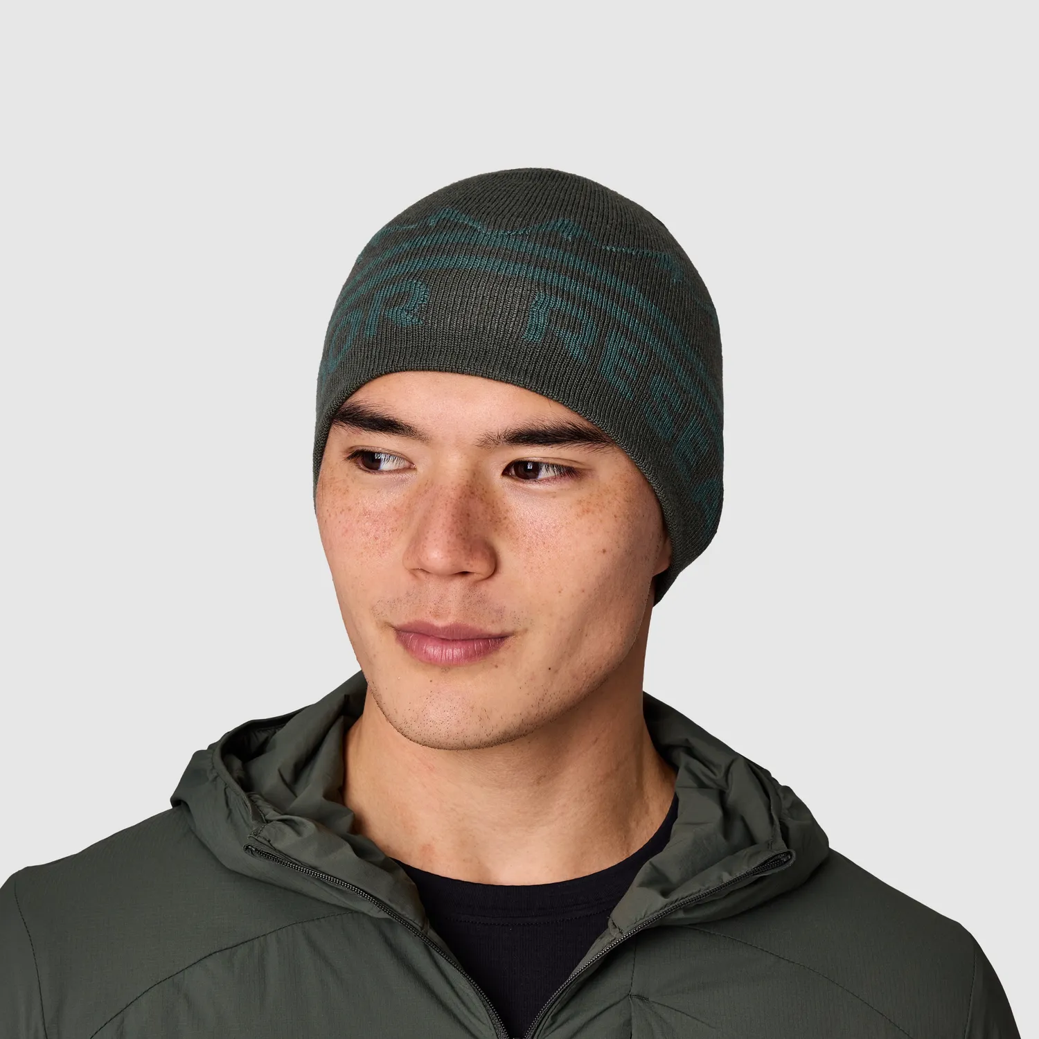 Outdoor Research OR Logo Knit Beanie strikkelue Pro Khaki/Oyster