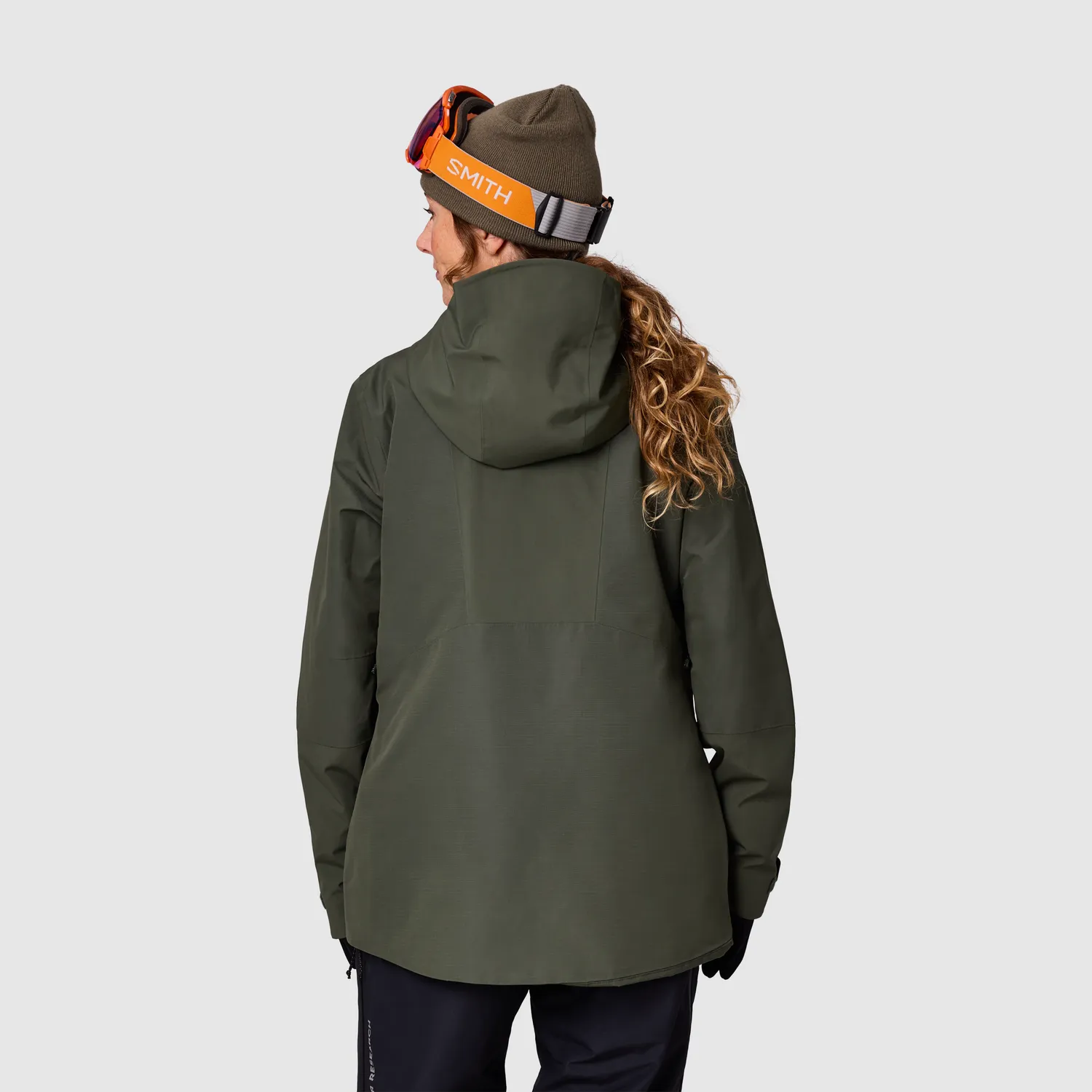 Outdoor Research Women's Powderverse skijakke Black/Pro Khaki