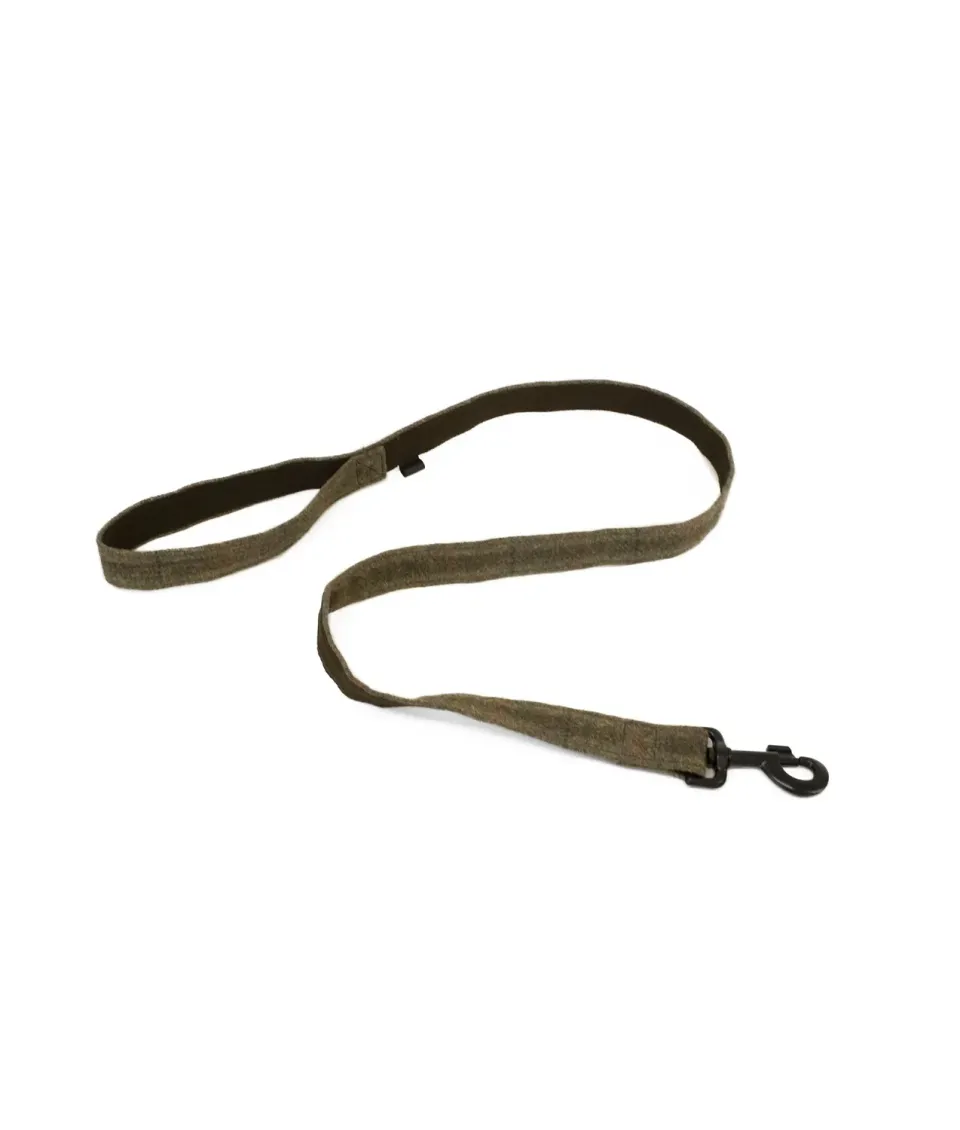 John Partridge Dog Lead hundebånd Brown Waxed Tweed 102 cm