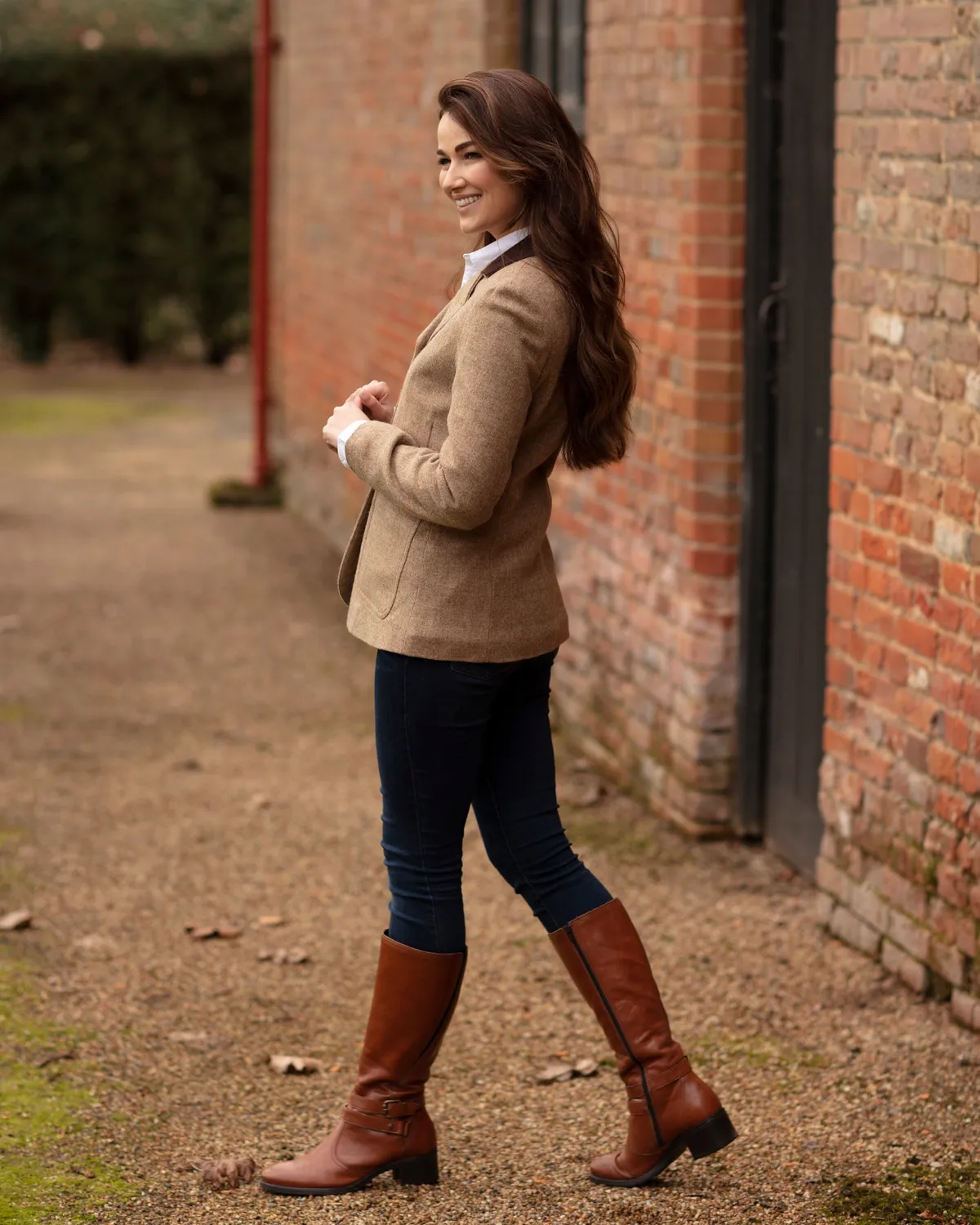 John Partridge Arena tweedblazer Stone britisk ull