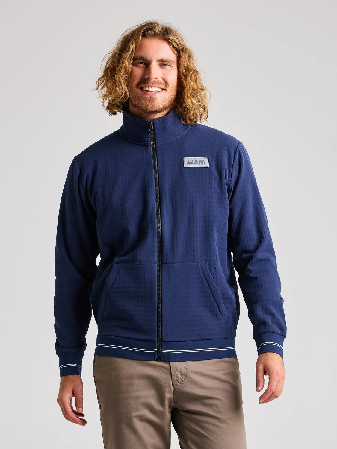 Slam Mickey Bear Jacket fleecejakke herre – Blue Shadow, resirkulert stretch