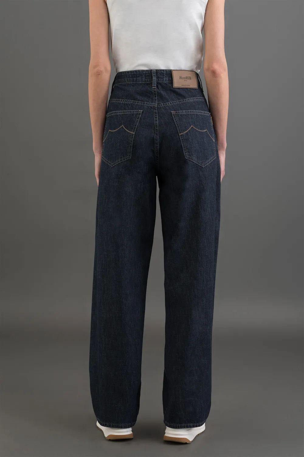 Moorer Cabirian-J-LGD jeans Blu Denim lett denim rett ben
