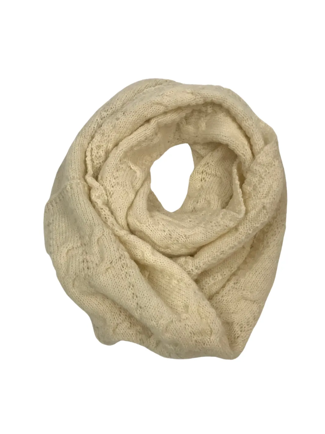 John Partridge Beanie & Snood Set lue og hals krem 100 % ull