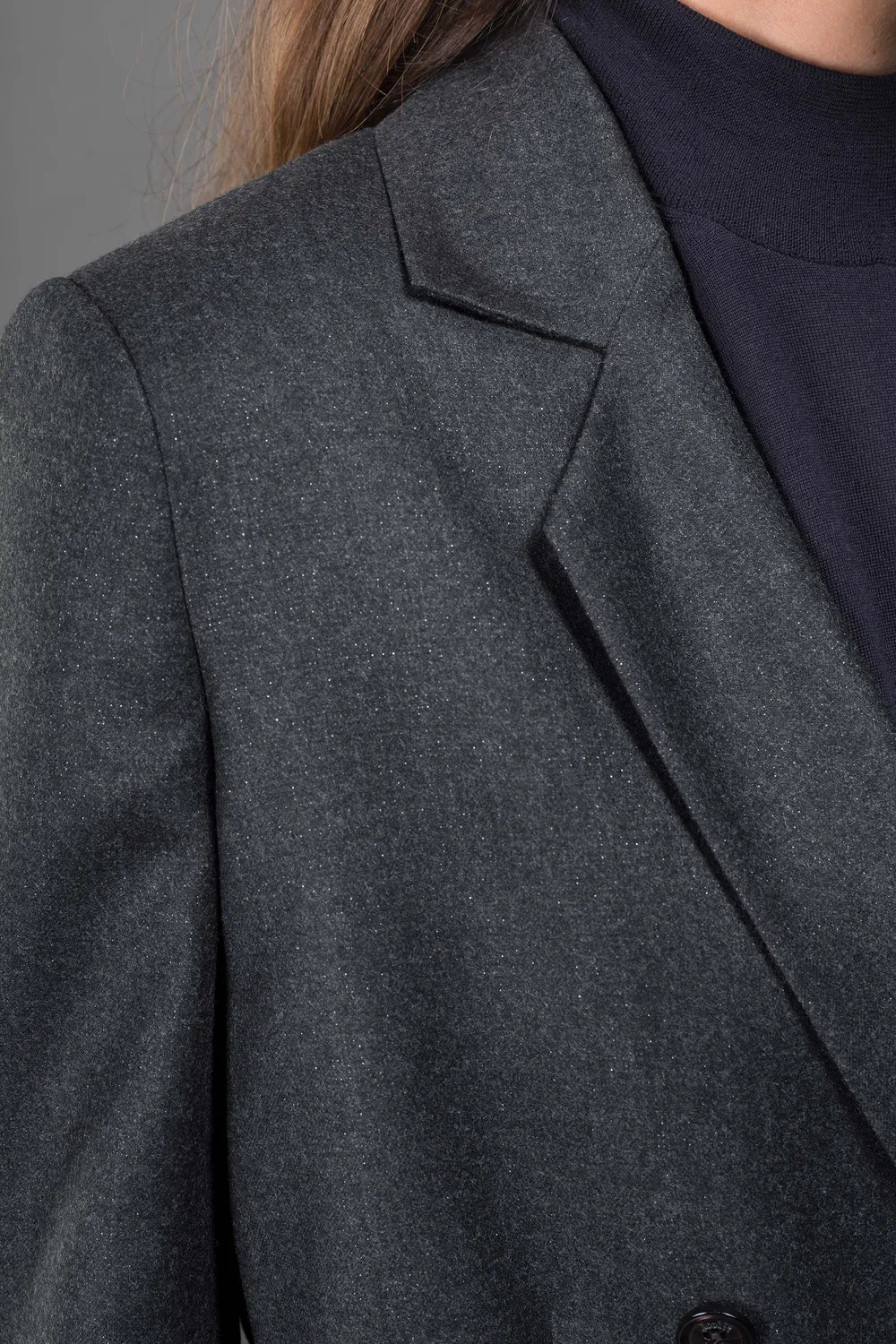 Mooer SAPHIRA-LXW dobbeltspent blazer dame antrasitt – ull