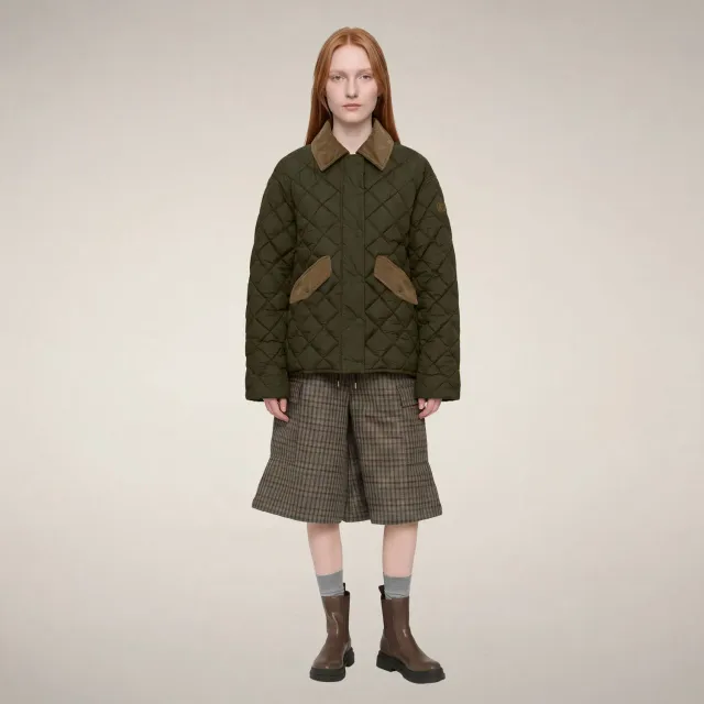 Save The Duck Fashion Jodie boblejakke dame slangegrønn avslappet
