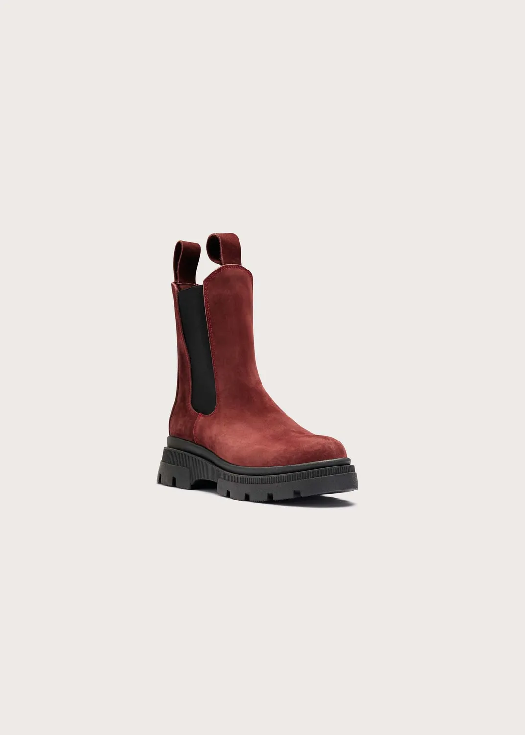 Brgn Chelsea Boot nubuck chelseaboot vinrød