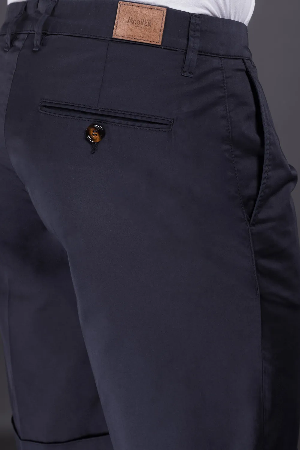 Moorer ALICUDI-KEL bermudashorts NAVY stretchbomull
