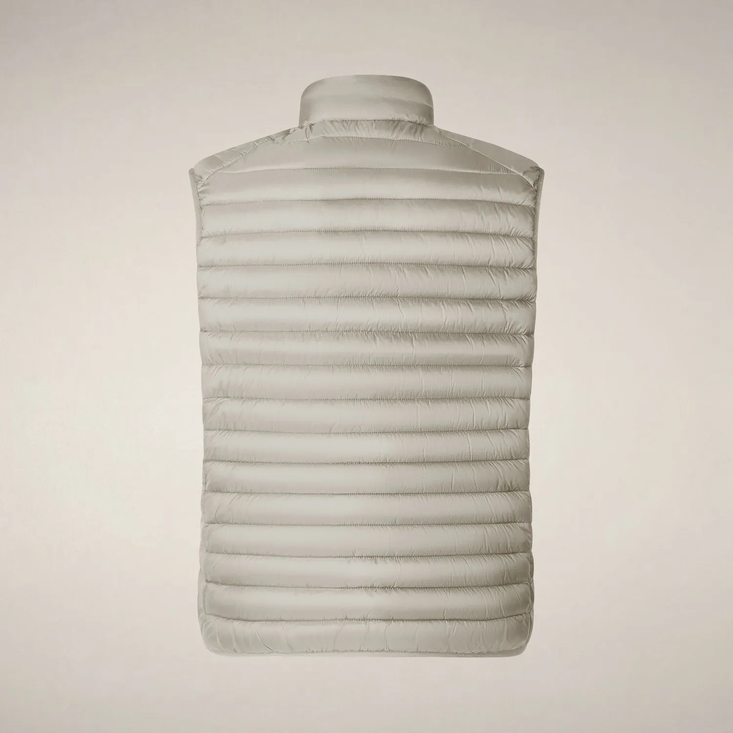 Save The Duck Adam quiltet vest herre, Rainy Beige – dyrefri vattering