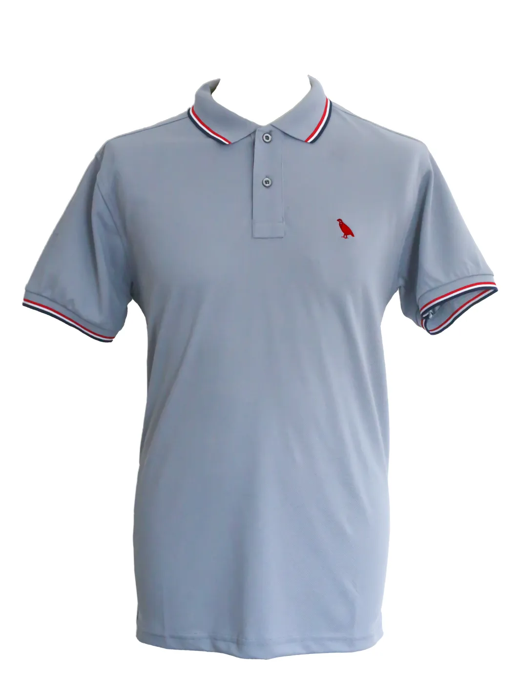 John Partridge Tipped Polo Shirt poloskjorte grå bomull S–2XL