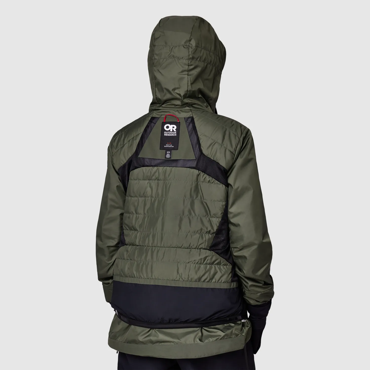 Outdoor Research Women's Powderverse skijakke Black/Pro Khaki