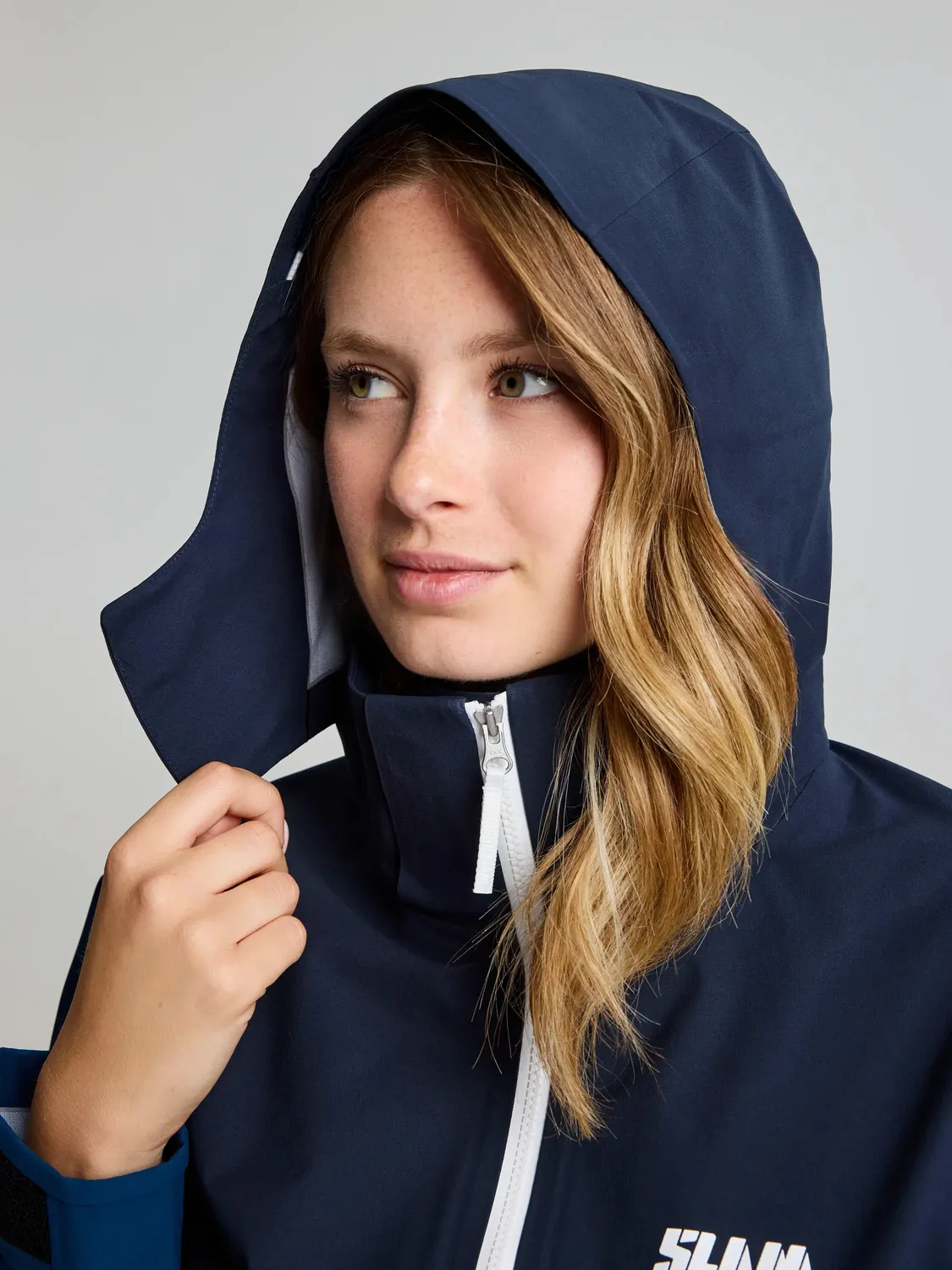 Slam One Design OD WS Hooded Jacket jakke mørk marineblå vanntett