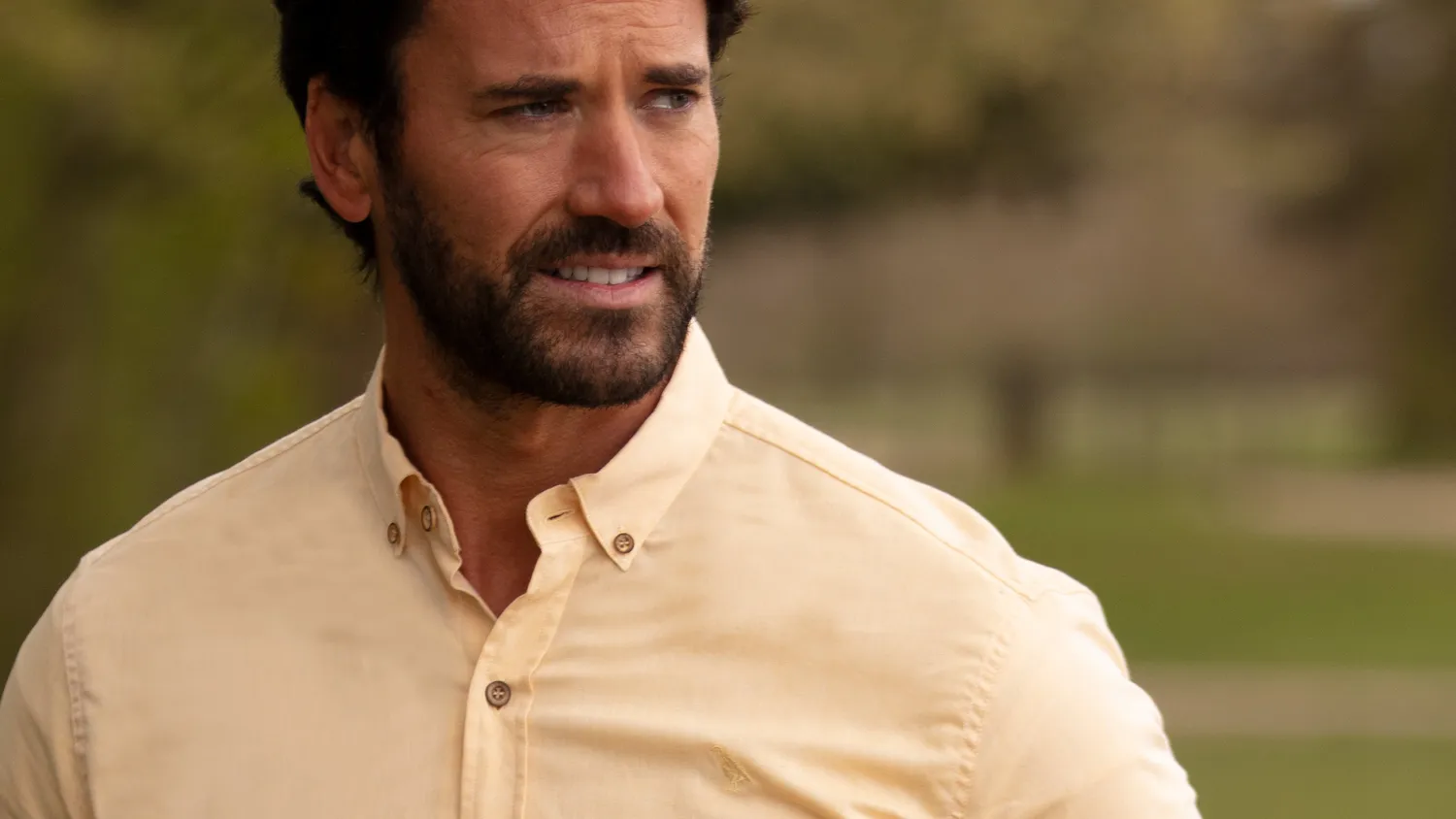 John Partridge Ridware Chambray Shirt skjorte gul bomull