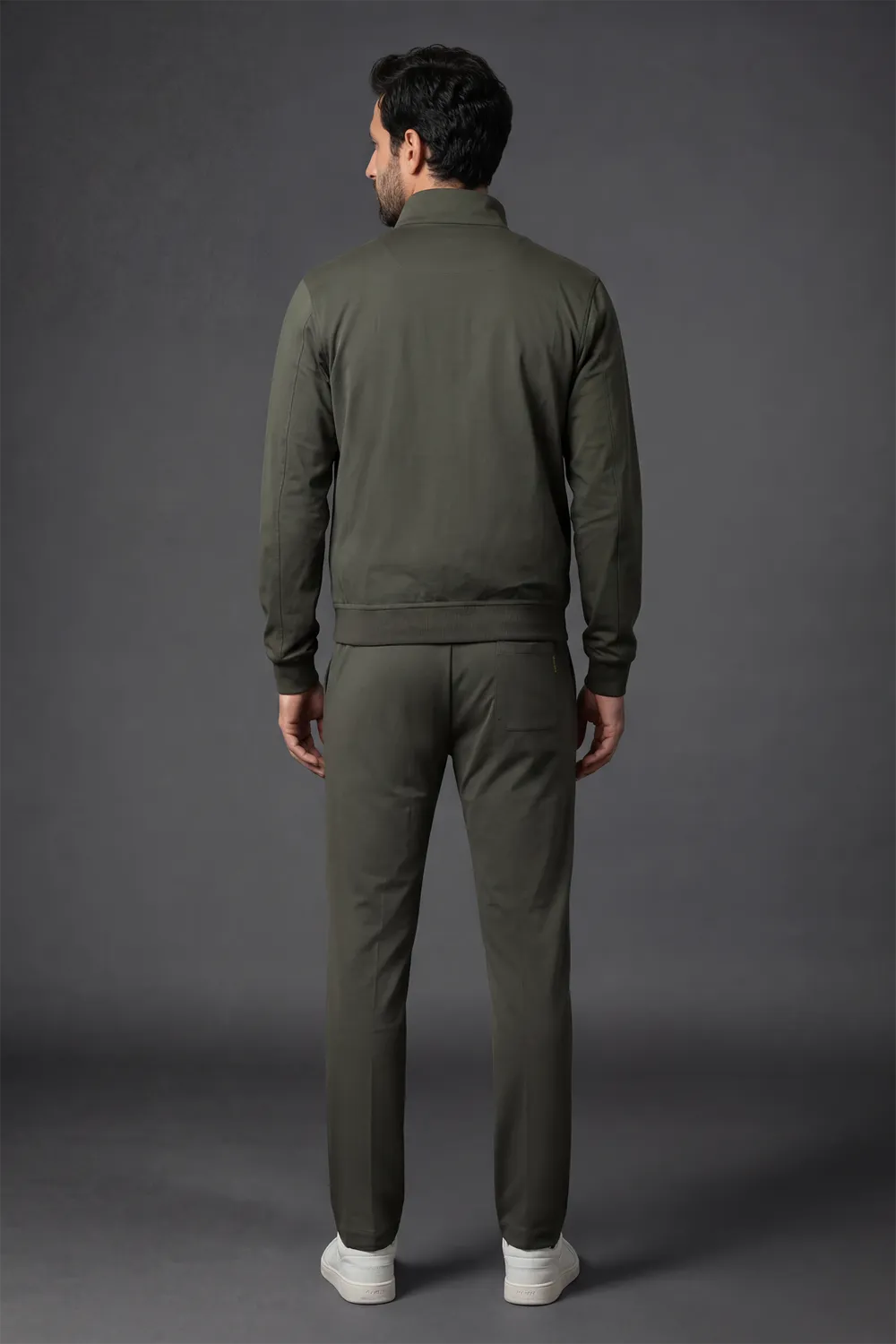 Moorer CRISPIN FELPA-J zipgenser Ginepro – stretch interlock