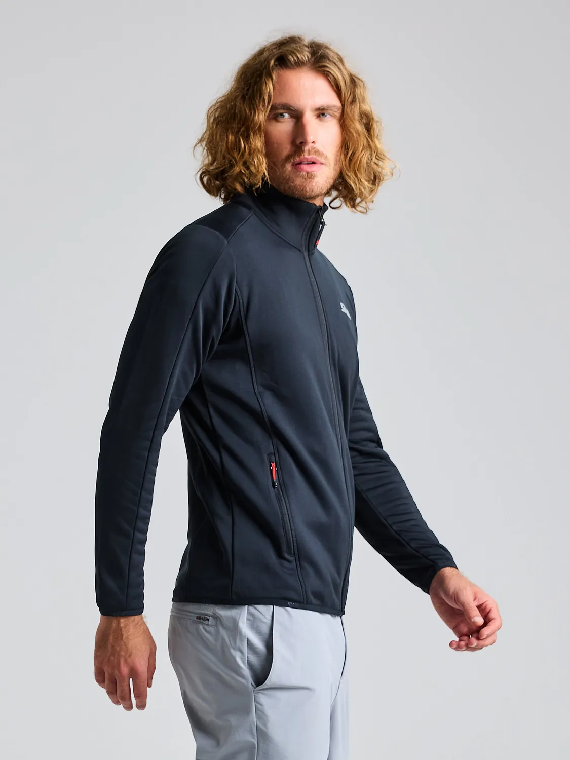 Slam ACT Fleece Powerstretch fleecejakke herre Black Ink