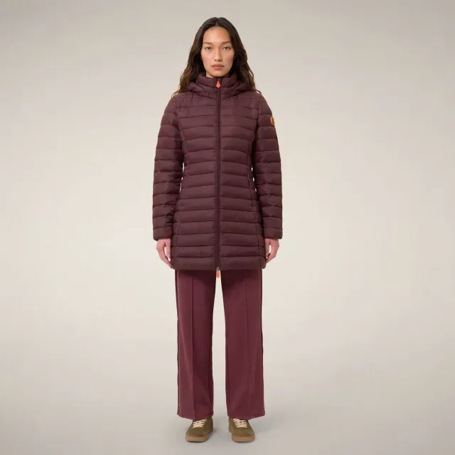 Save The Duck Carol kåpe Burgundy Black dame