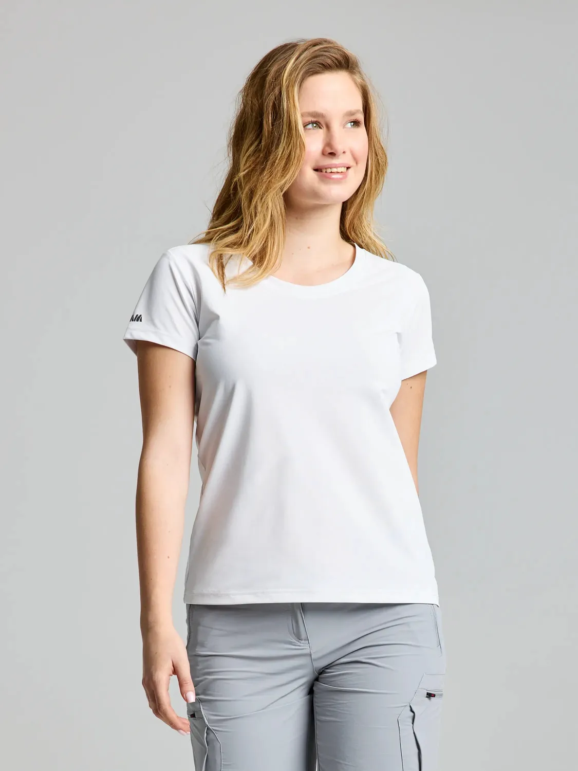 Slam WS Tech Pique T-skjorte Bright White UV-beskyttelse