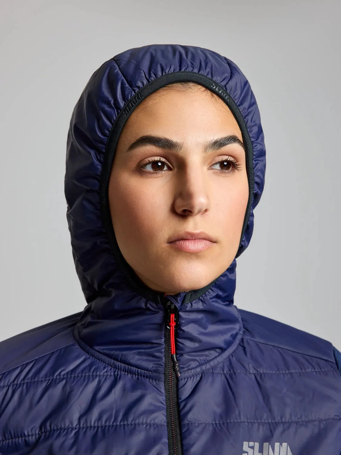 Slam ACT WS Hybrid Fleece hettefleece dame Dark Navy