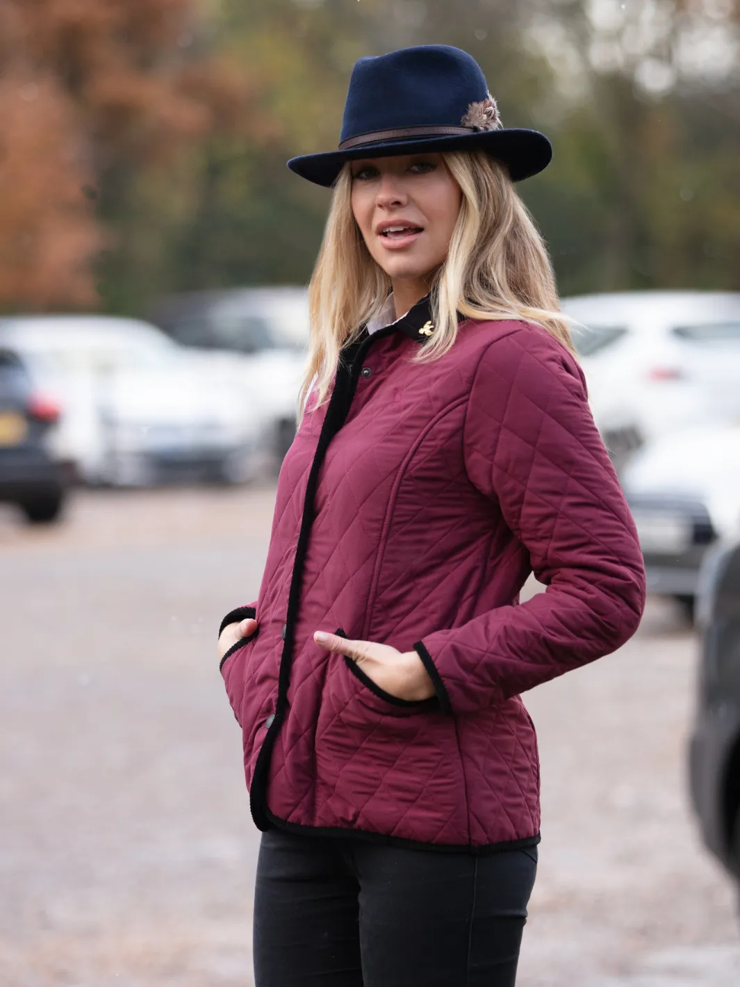 John Partridge Moorland Quilted Fleece Jacket fleecejakke burgunder