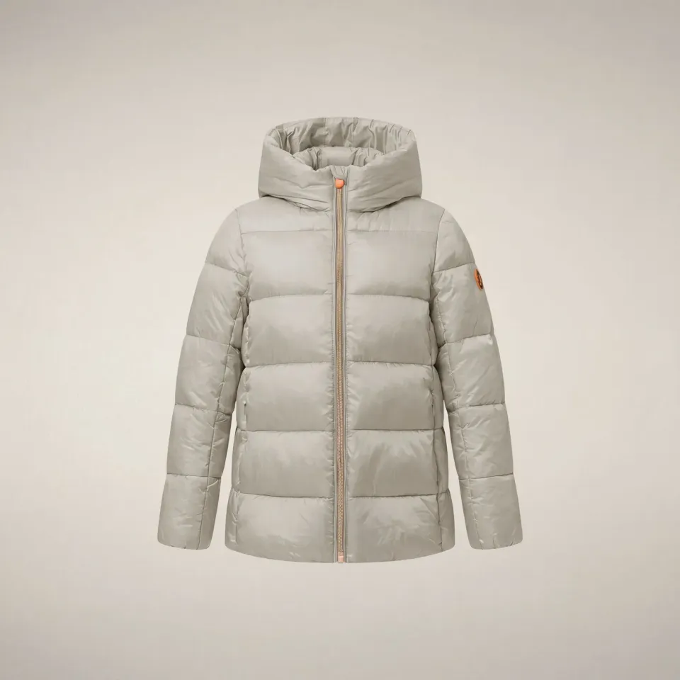 Save The Duck Gracie boblejakke jente Rainy Beige dyrefri