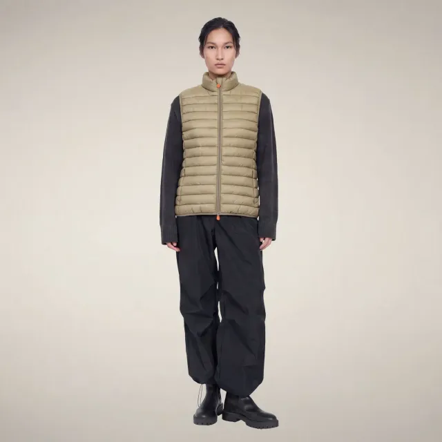 Save The Duck Charlotte vest dame Elephant Grey vattert