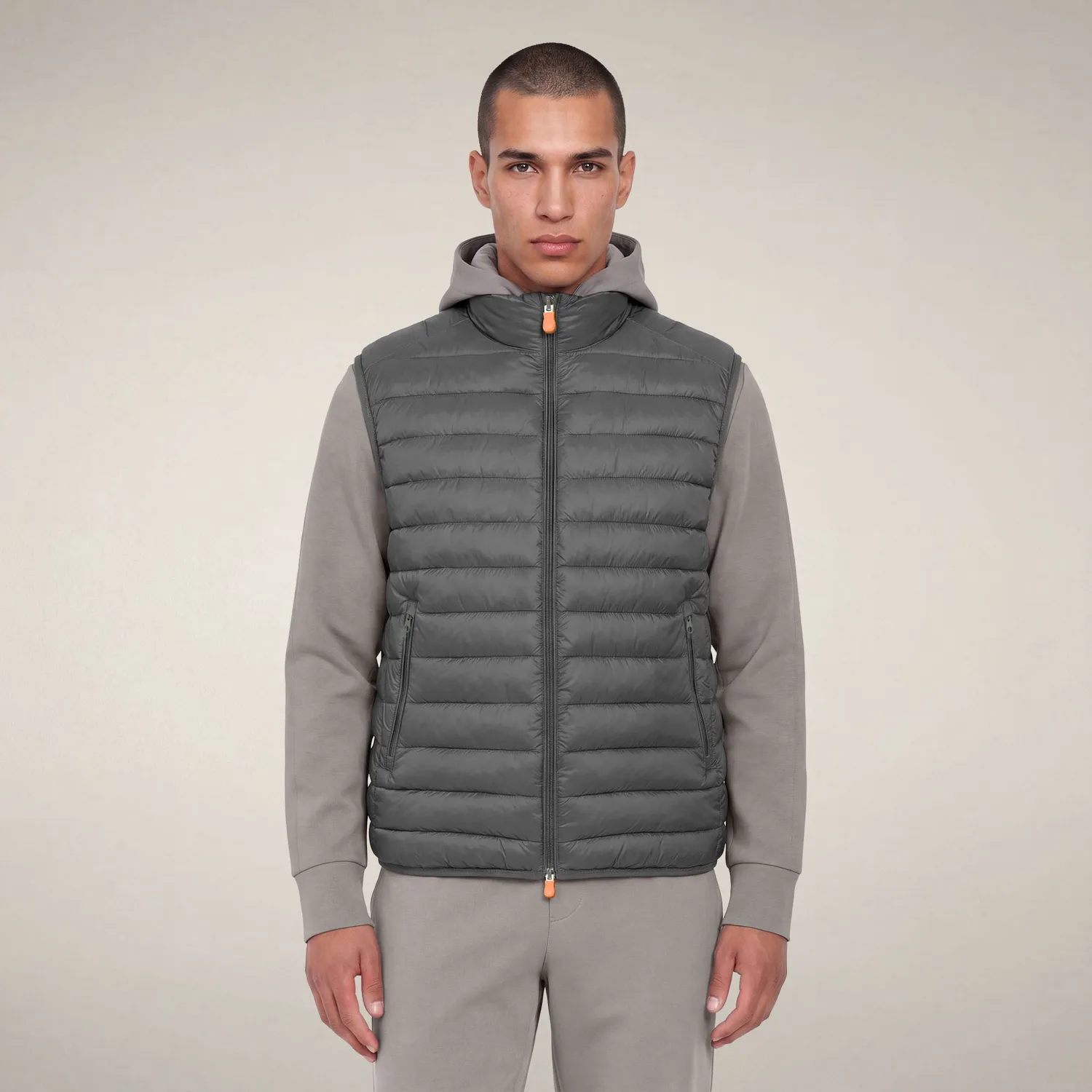 Save The Duck Rupert boblevest herre gunmetal grey quiltet