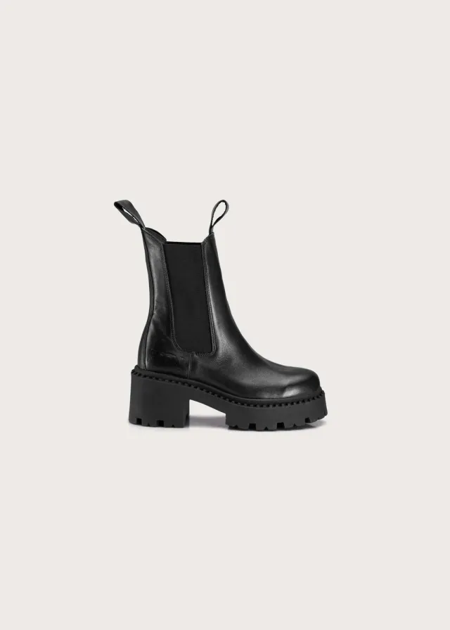 Brgn Heel Chelsea Boot støvletter sort med 5,5 cm hæl