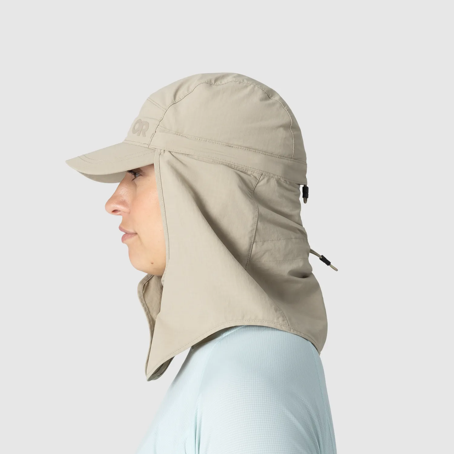 Outdoor Research Insect Shield® Cape Cap solhatt Pro Khaki S/M UPF 50+