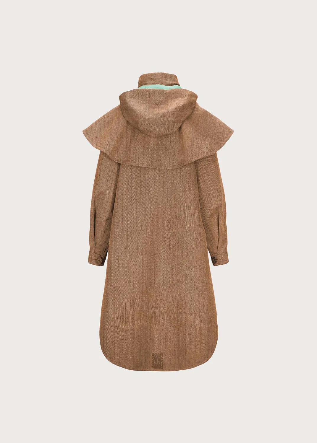 Brgn Tyfon Coat kåpe Camel Tweed vanntett