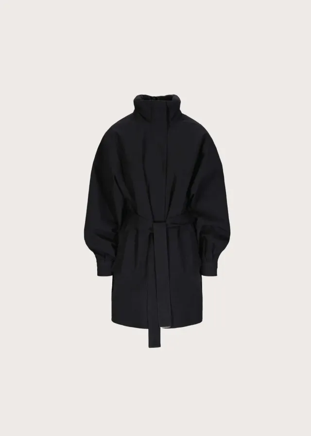 Brgn Rossby Coat regnkåpe svart belte