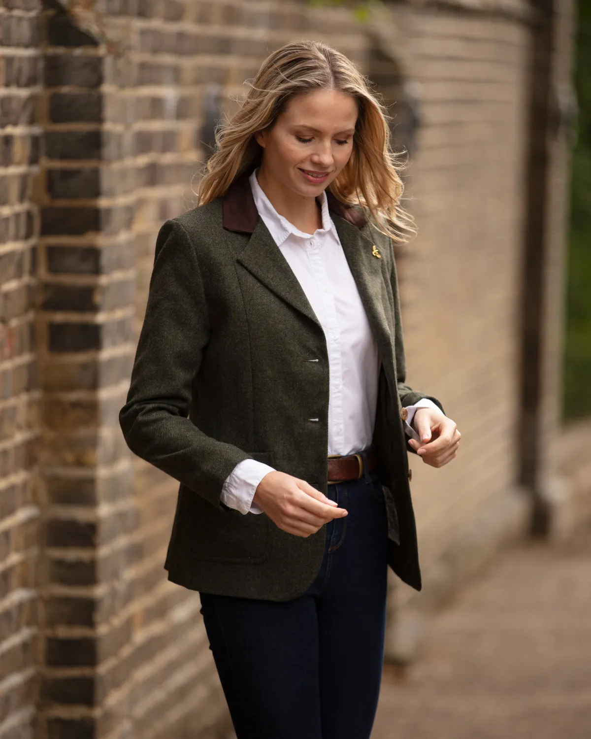 John Partridge Arena Tweed Blazer tweedblazer Loden Green