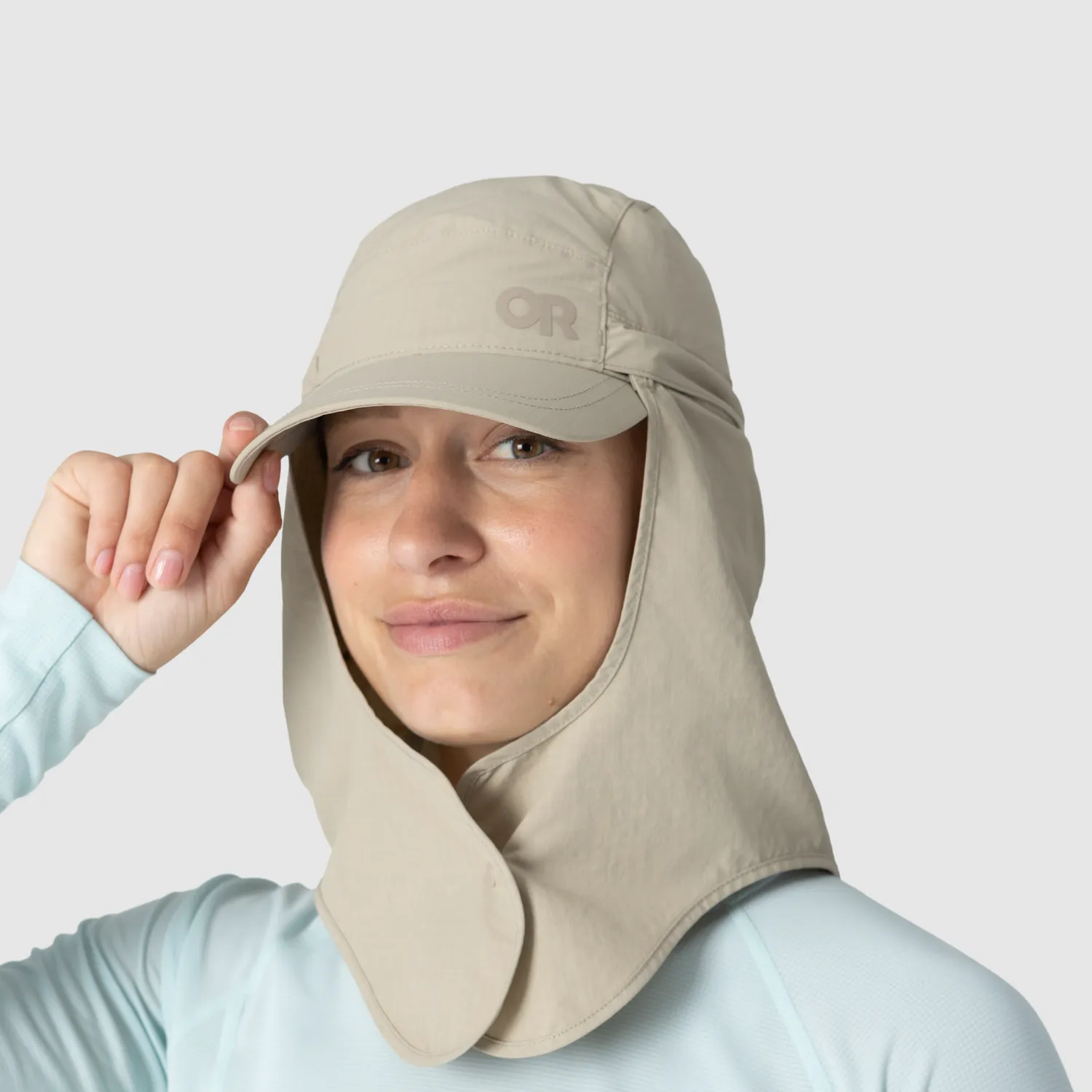 Outdoor Research Insect Shield® Cape Cap solhatt Pro Khaki S/M UPF 50+