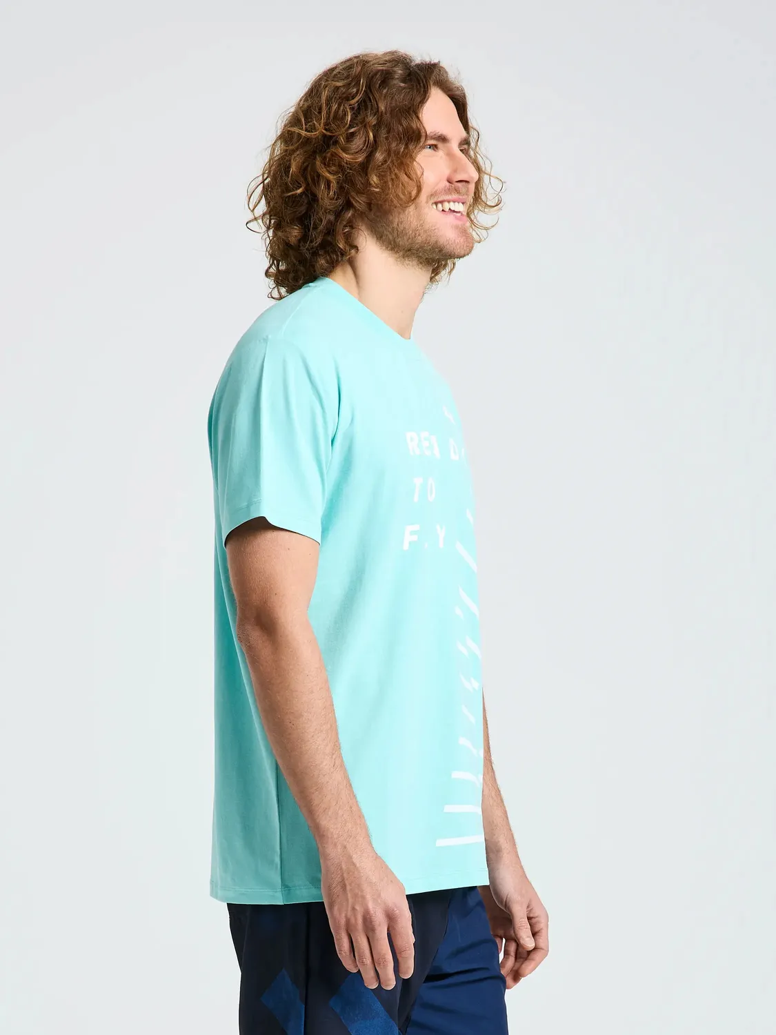 Slam Foil T-Shirt SS t-skjorte Shore Blue bomull og bambus