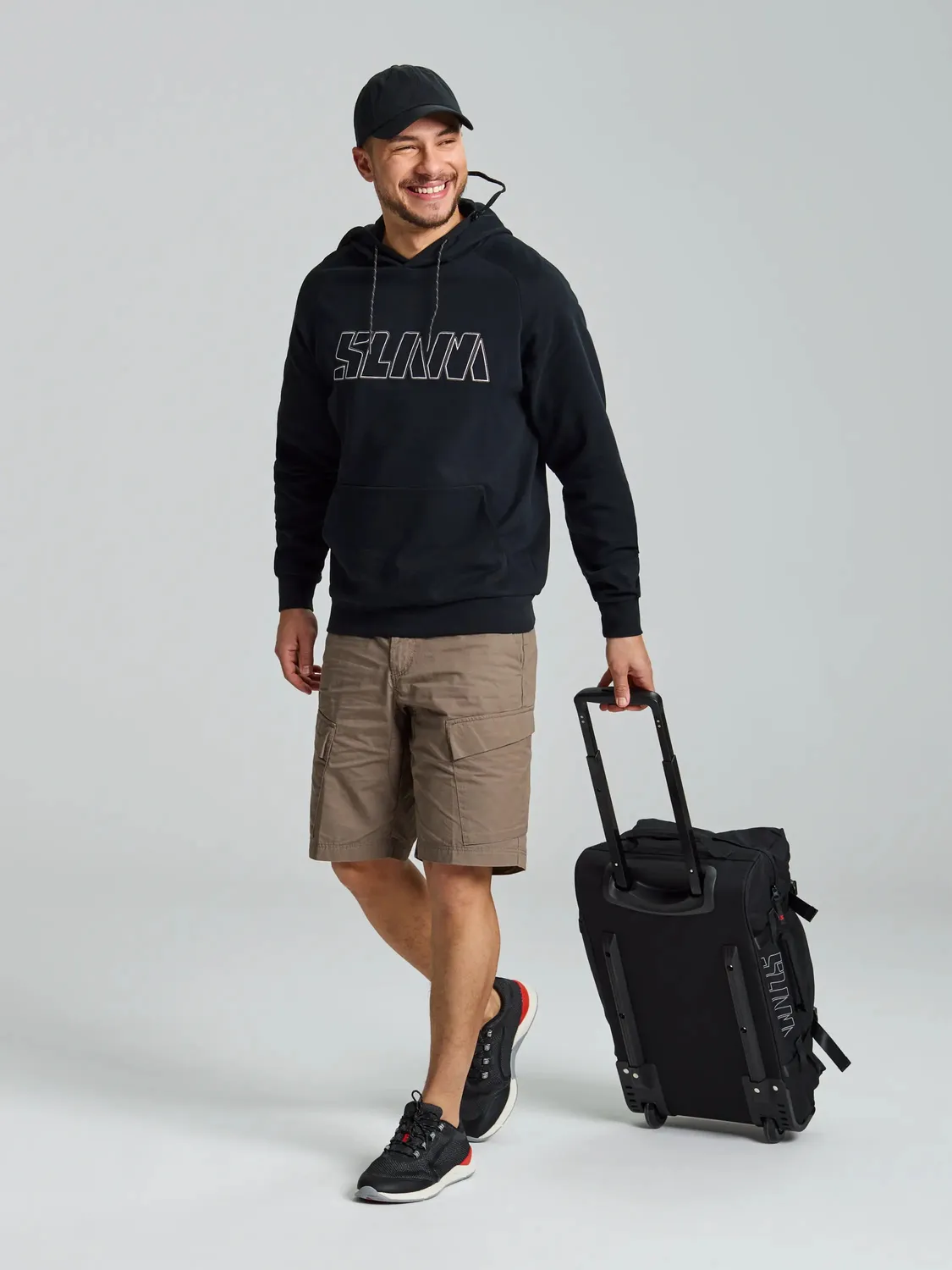 Slam Logo Hoodie hettegenser herre aluminium bomull