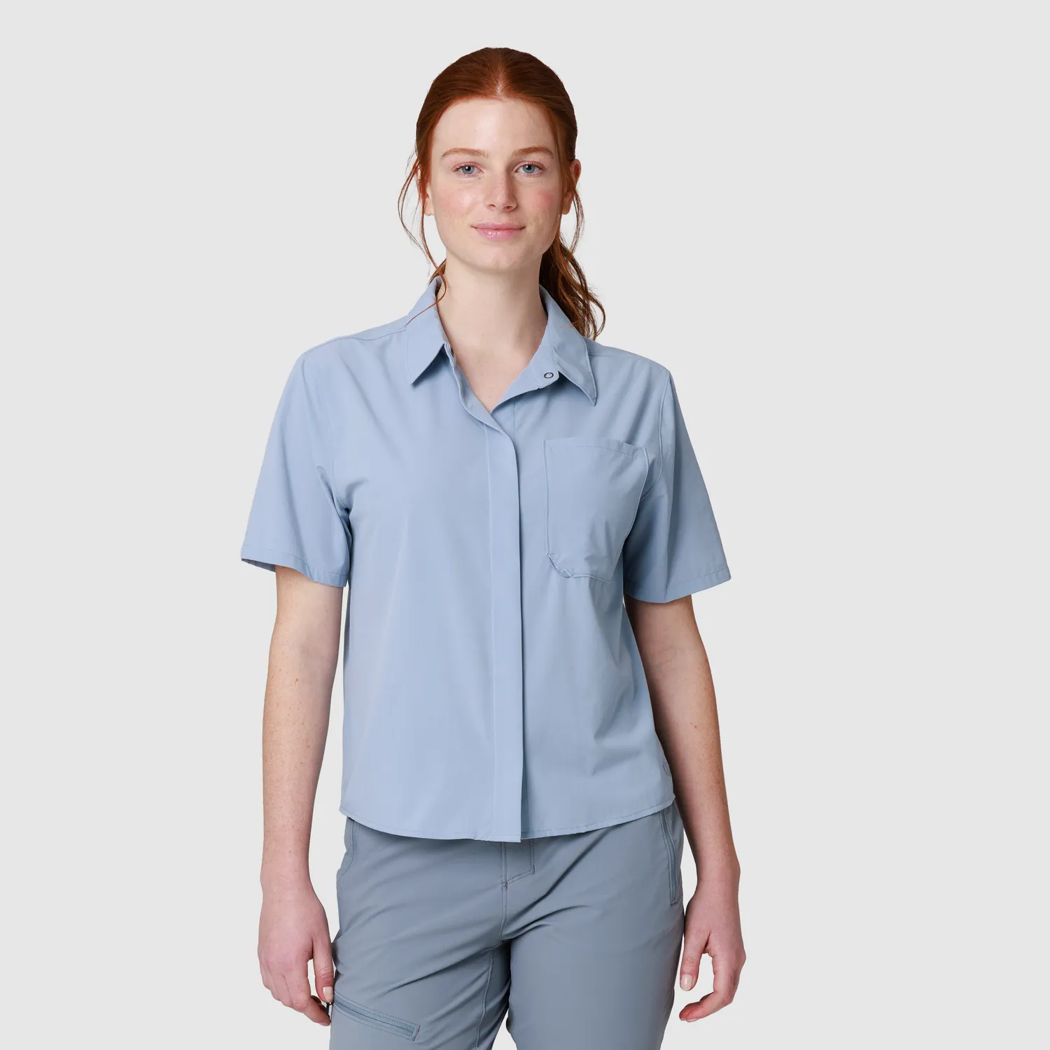 Outdoor Research Astroman Short Sleeve Sun Shirt solskjorte dame Fjord