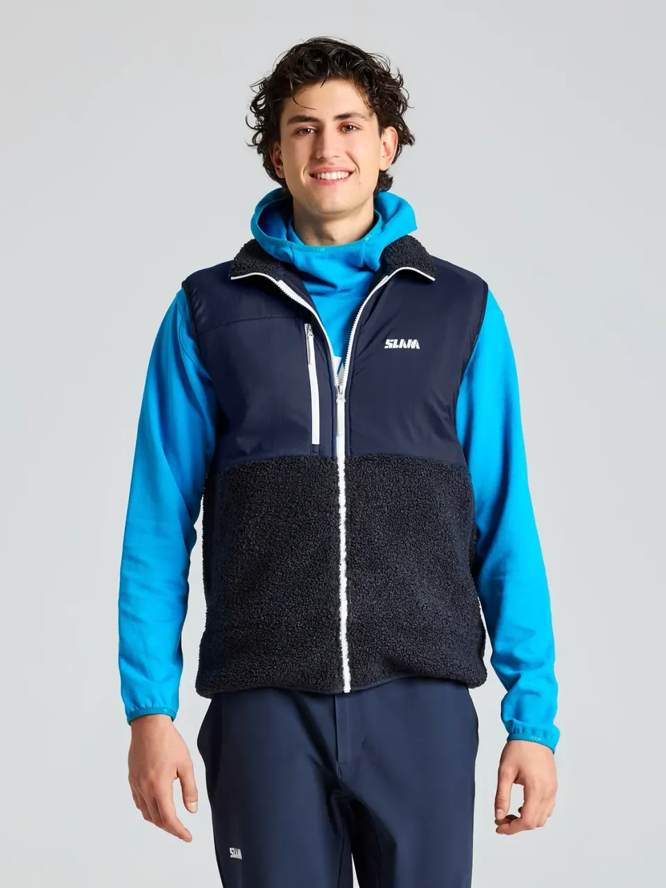 Slam Altura Vest fleecevest herre Dark Navy