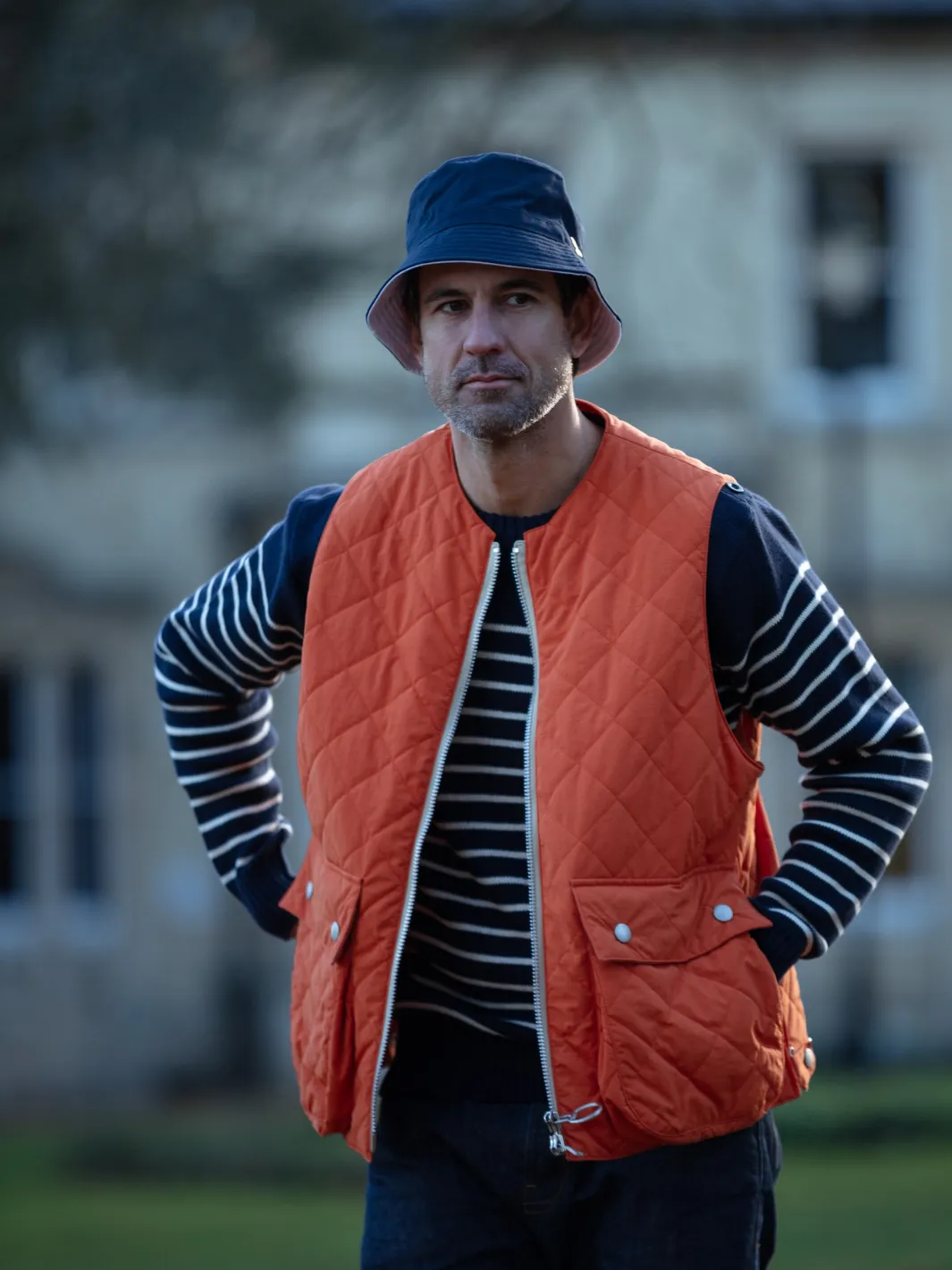 John Partridge Padded Vest vattert vest oransje M/L nylon