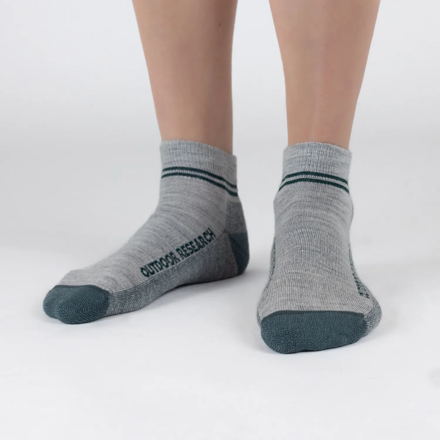 Outdoor Research Lightweight Hiking Quarter Socks tursokker Pebble Storm