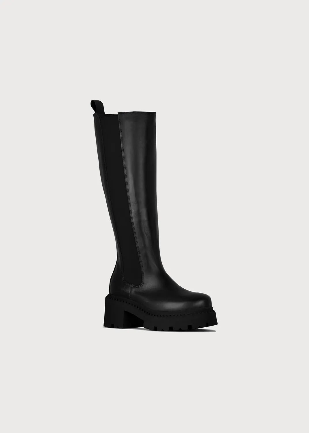 Brgn Heel Chelsea HIGH Boot støvletter New Black skinn
