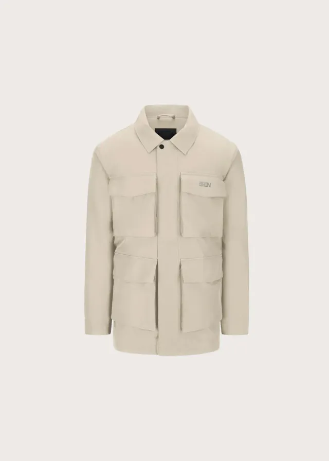 Brgn Måneskinn Jacket regnjakke herre Sand lett