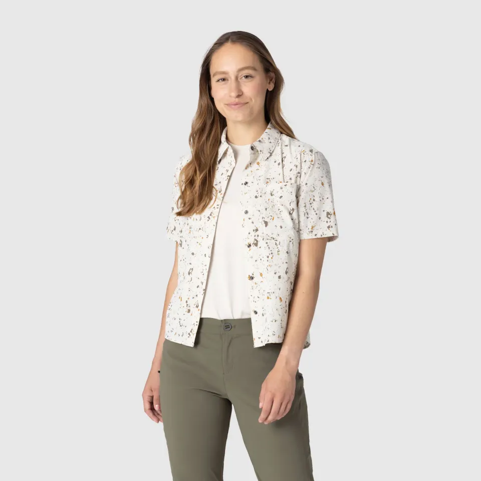 Outdoor Research Astroman Short Sleeve Sun Shirt solskjorte dame Fjord
