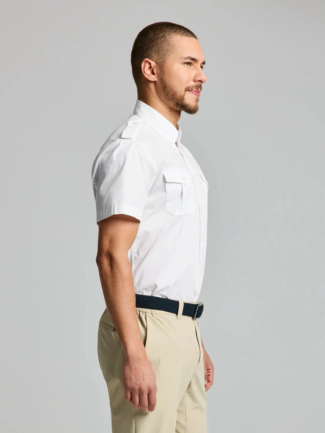 Slam Deck Yacht Shirt kortermet skjorte Bright White