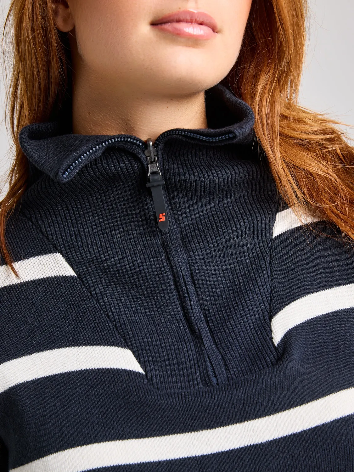 Slam WS Jumper Llyr genser White/Navy dame