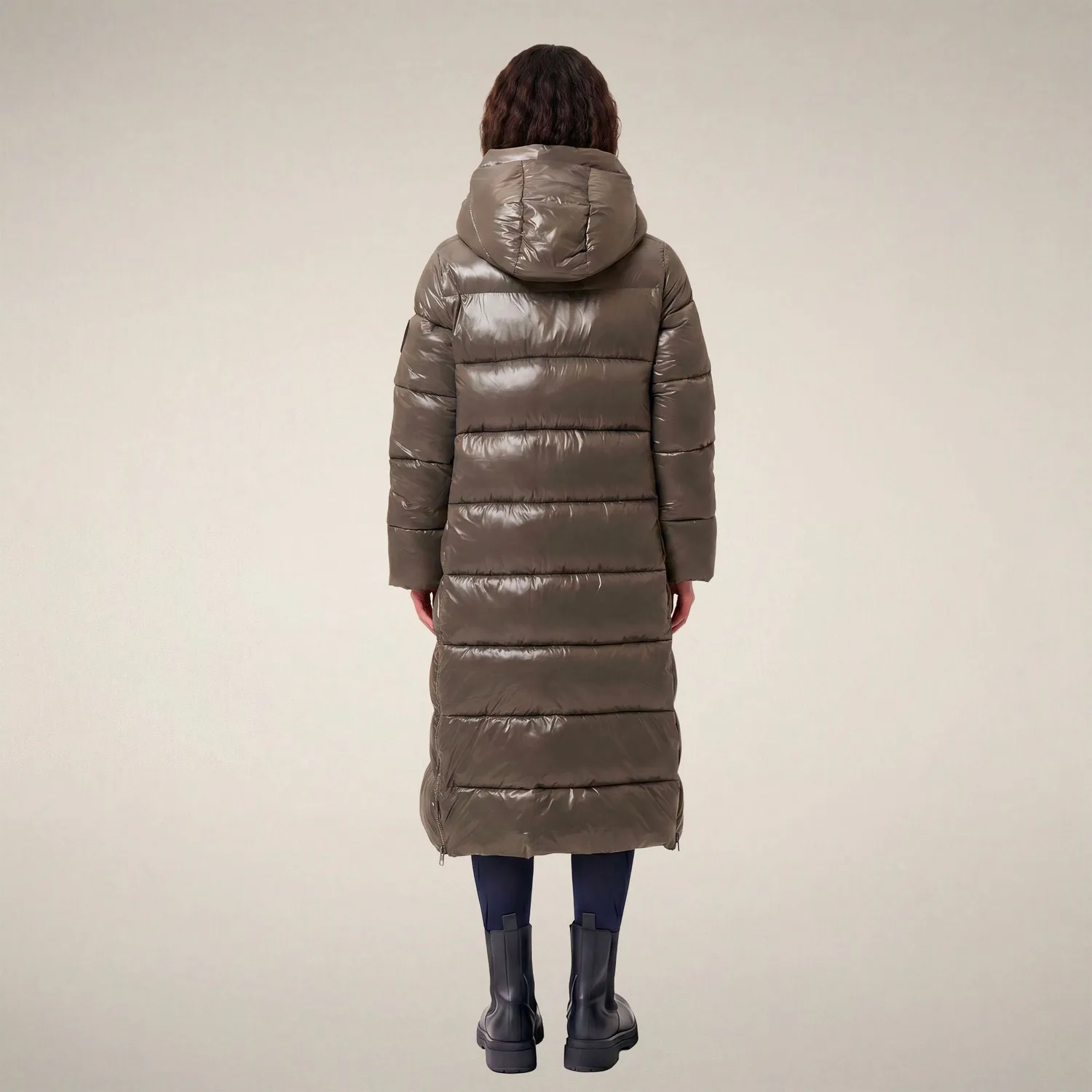Save The Duck Saskia boblekåpe dame Gunmetal Grey lang