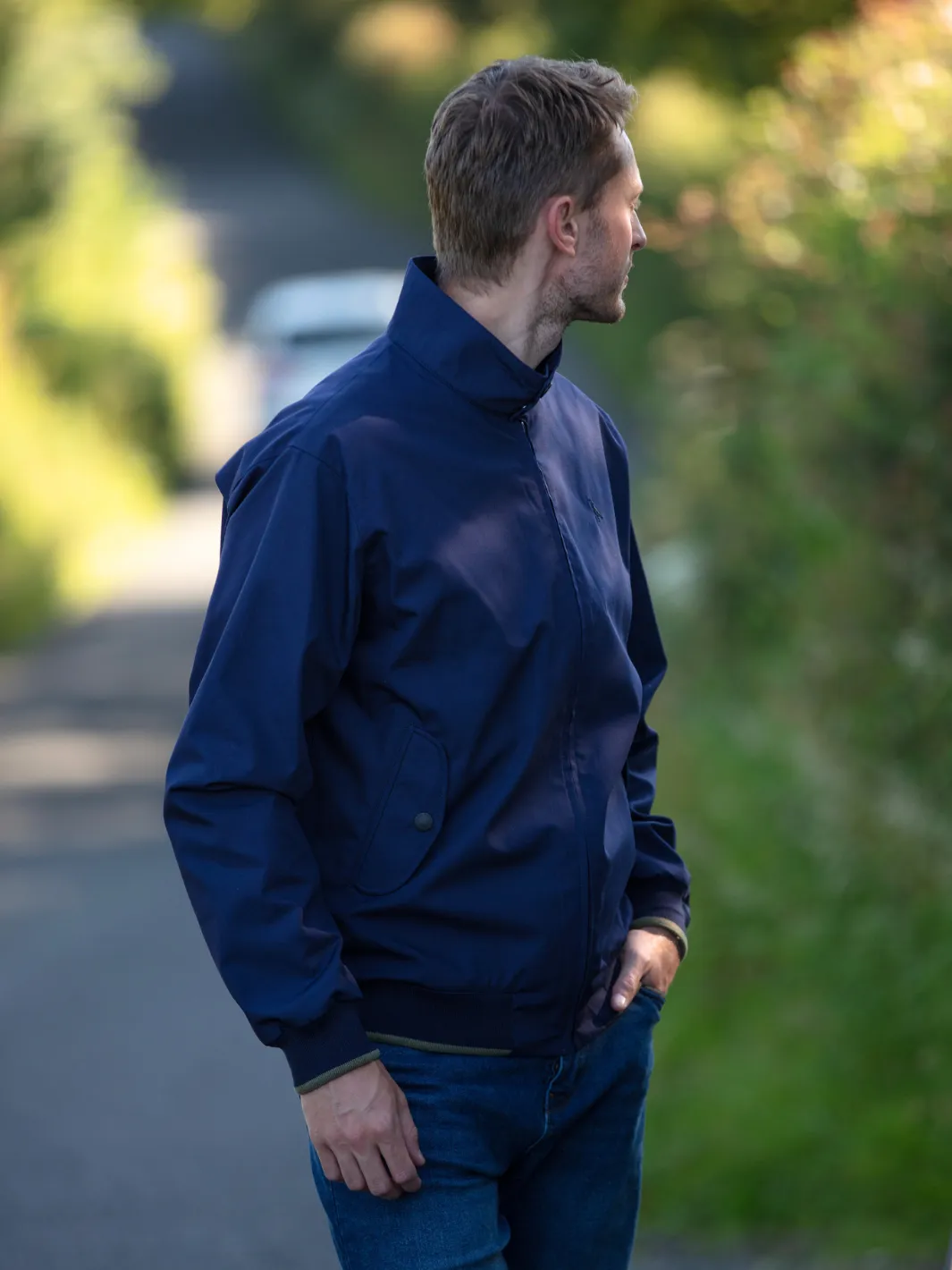 John Partridge Harrington Harringtonjakke navy herre S–2XL