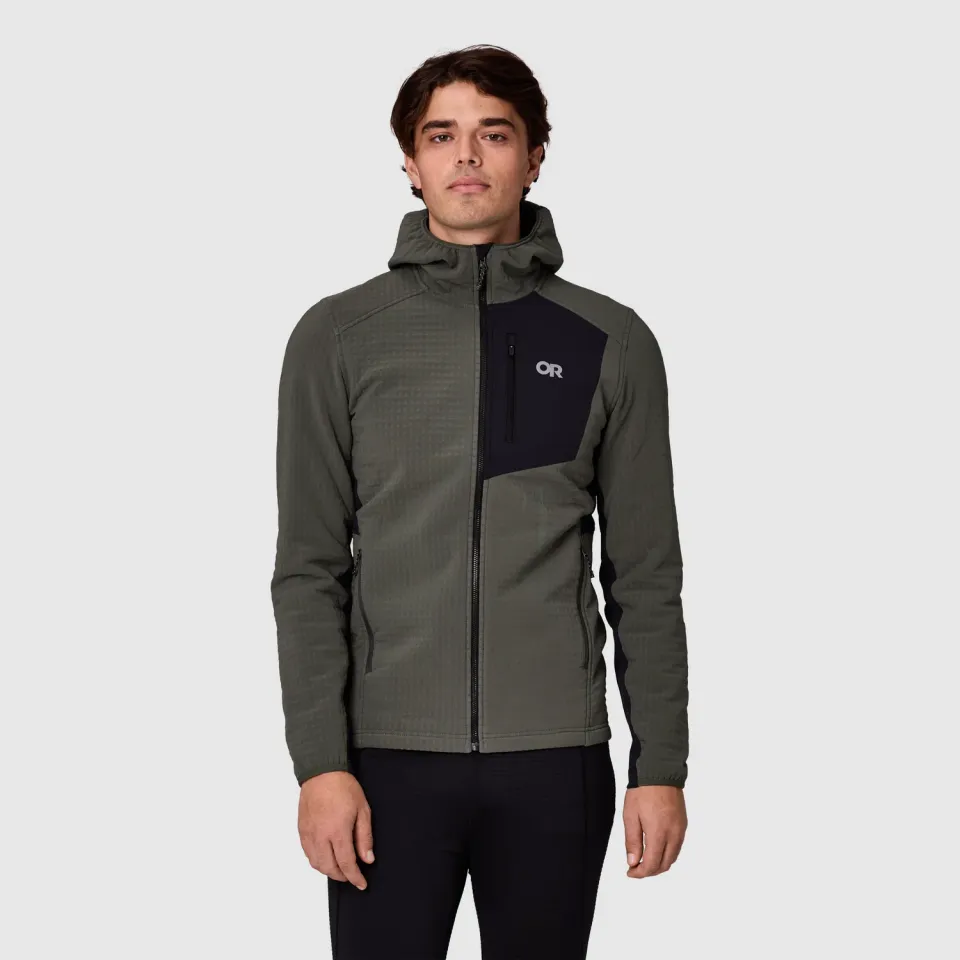 Outdoor Research Vigor Plus Fleece Hoodie fleecehettejakke herre Dark Laurel/Black