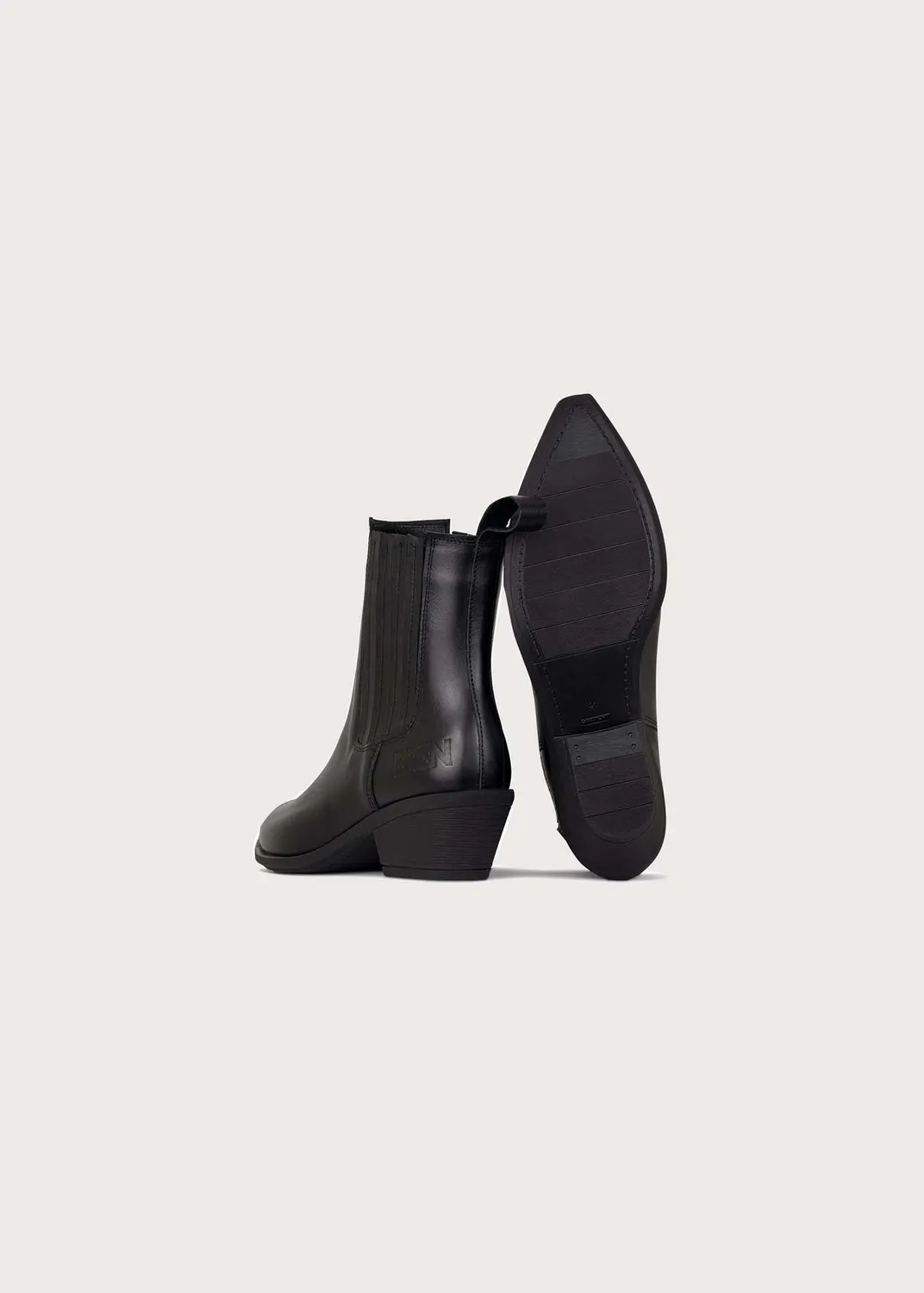 Brgn Sleek Boot boots New Black skinn med vanntett membran