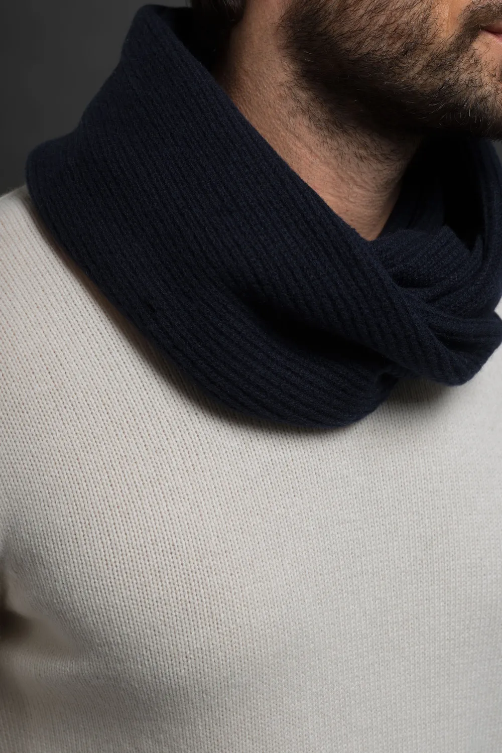 Moorer INFINITY-X12 skjerf blå one size cashmere