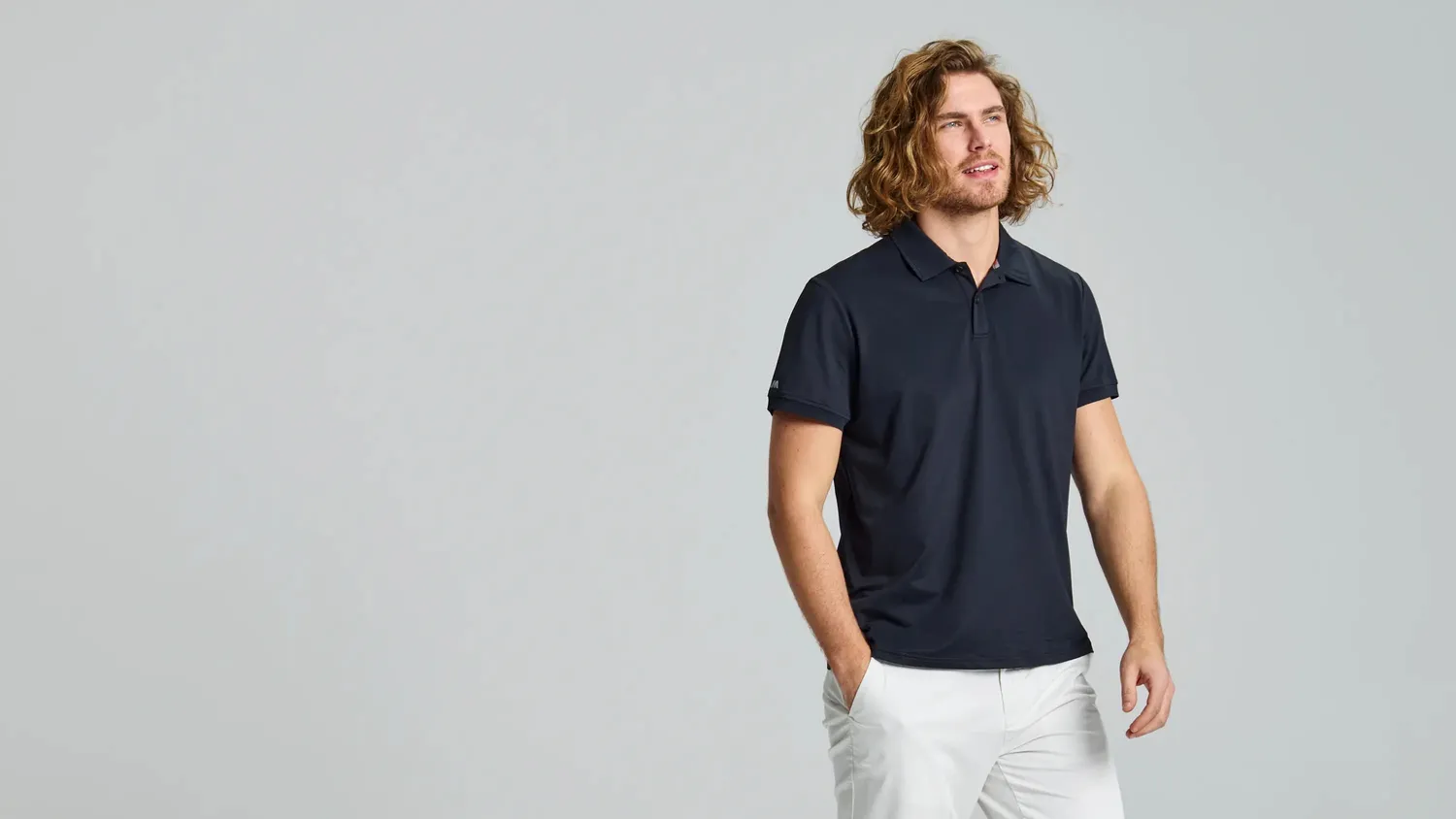 Slam Tech Piqué Polo SS poloskjorte Dark Navy herre UV 50+